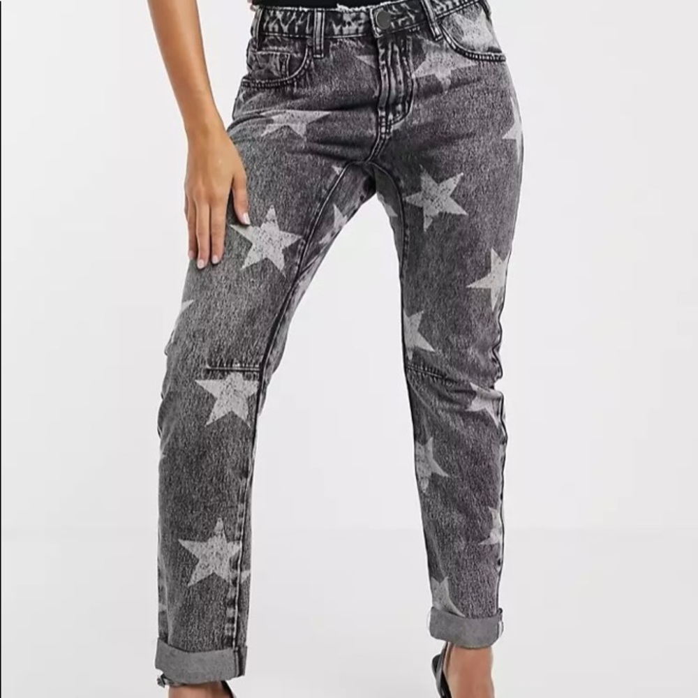 ONE TEASPOON SAINTS BOYFRIEND JEANS CAMDEN STAR